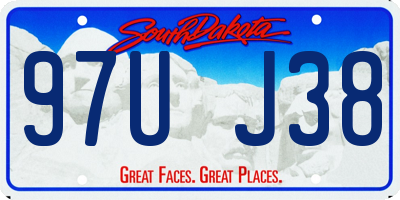 SD license plate 97UJ38