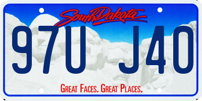 SD license plate 97UJ40