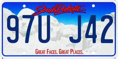 SD license plate 97UJ42