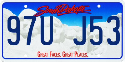 SD license plate 97UJ53