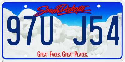 SD license plate 97UJ54