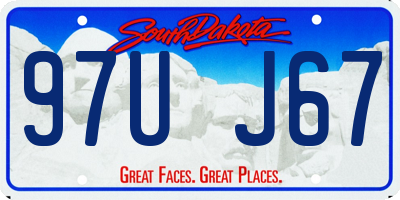 SD license plate 97UJ67