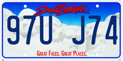 SD license plate 97UJ74