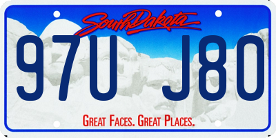 SD license plate 97UJ80