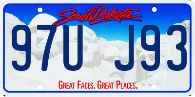 SD license plate 97UJ93