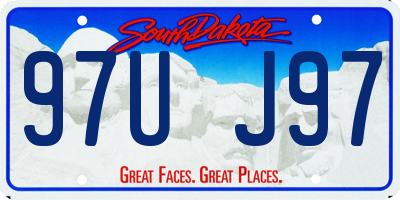 SD license plate 97UJ97