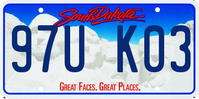 SD license plate 97UK03
