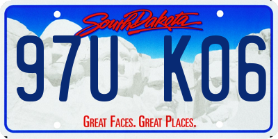 SD license plate 97UK06