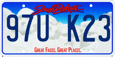 SD license plate 97UK23