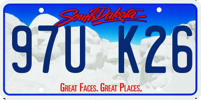 SD license plate 97UK26