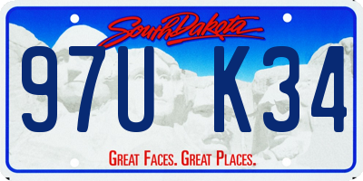 SD license plate 97UK34