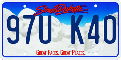 SD license plate 97UK40