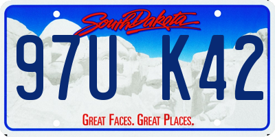 SD license plate 97UK42