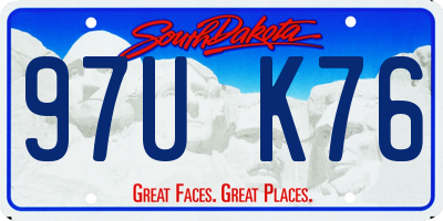 SD license plate 97UK76