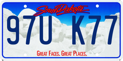SD license plate 97UK77