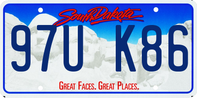 SD license plate 97UK86