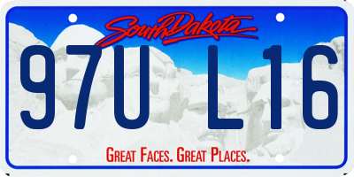 SD license plate 97UL16