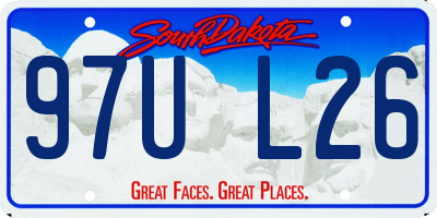 SD license plate 97UL26