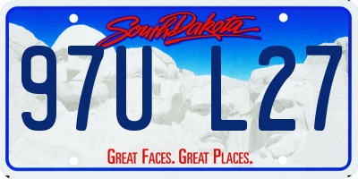 SD license plate 97UL27