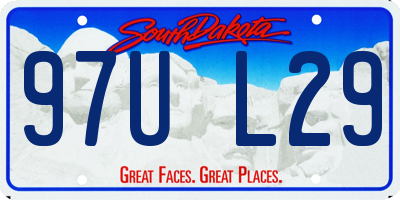 SD license plate 97UL29