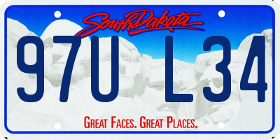 SD license plate 97UL34