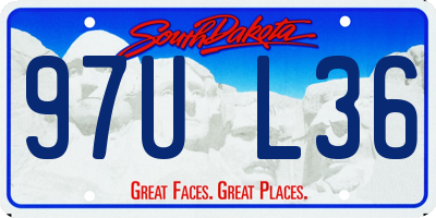 SD license plate 97UL36