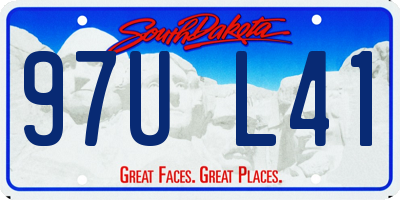 SD license plate 97UL41