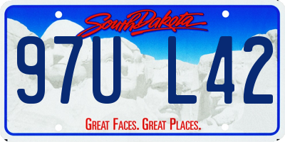 SD license plate 97UL42