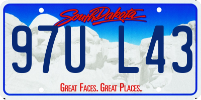 SD license plate 97UL43