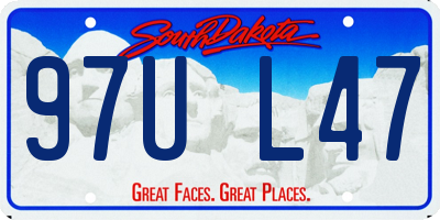 SD license plate 97UL47