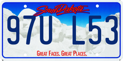 SD license plate 97UL53