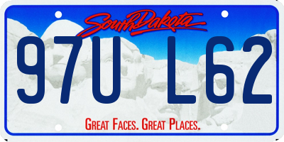 SD license plate 97UL62