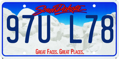 SD license plate 97UL78