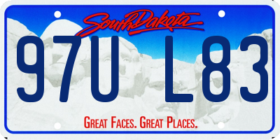 SD license plate 97UL83