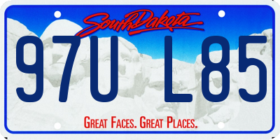 SD license plate 97UL85
