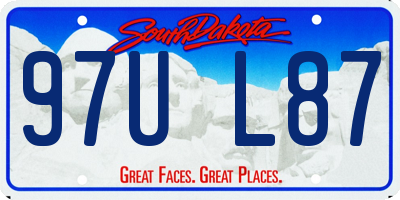 SD license plate 97UL87