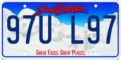 SD license plate 97UL97