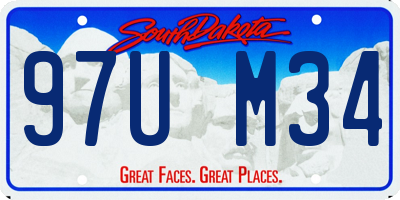 SD license plate 97UM34