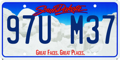 SD license plate 97UM37