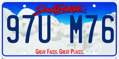 SD license plate 97UM76