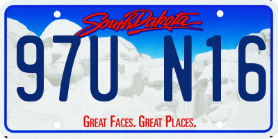 SD license plate 97UN16