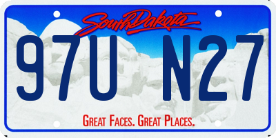 SD license plate 97UN27