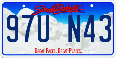 SD license plate 97UN43