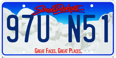 SD license plate 97UN51