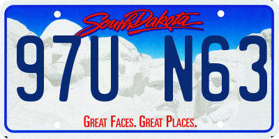 SD license plate 97UN63