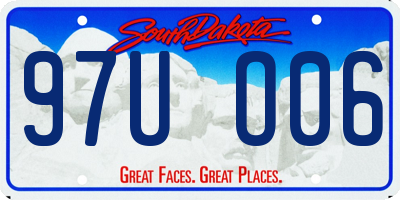 SD license plate 97UO06