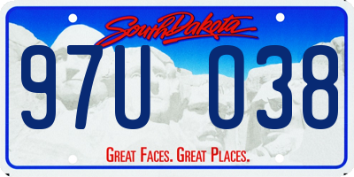SD license plate 97UO38