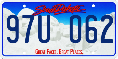 SD license plate 97UO62