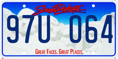 SD license plate 97UO64