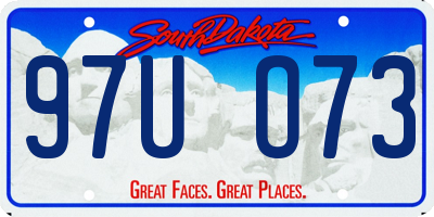 SD license plate 97UO73